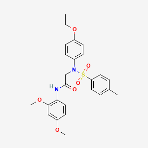 molecular formula C25H28N2O6S B5846388 N~1~-(2,4-dimethoxyphenyl)-N~2~-(4-ethoxyphenyl)-N~2~-[(4-methylphenyl)sulfonyl]glycinamide 