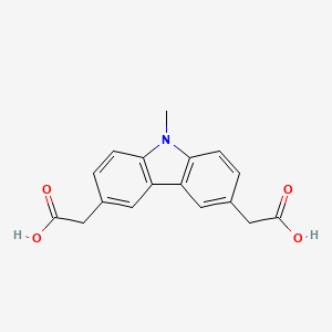 molecular formula C17H15NO4 B5846428 2,2'-(9-methyl-9H-carbazole-3,6-diyl)diacetic acid CAS No. 56297-12-2