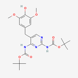 molecular formula C23H32N4O7 B584644 4-Demethyl N,N'-Bis-Boc-Trimethoprim CAS No. 1346602-22-9