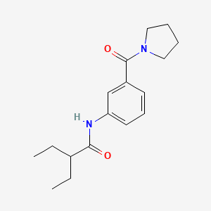 2-ethyl-N-[3-(1-pyrrolidinylcarbonyl)phenyl]butanamide