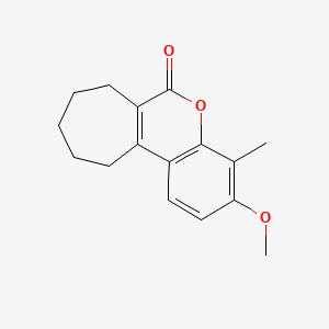 molecular formula C16H18O3 B5846466 3-METHOXY-4-METHYL-6H,7H,8H,9H,10H,11H-CYCLOHEPTA[C]CHROMEN-6-ONE 