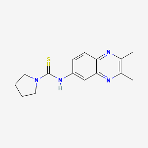 molecular formula C15H18N4S B5846476 N-(2,3-dimethylquinoxalin-6-yl)pyrrolidine-1-carbothioamide 