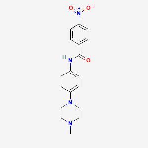 molecular formula C18H20N4O3 B5846483 N-[4-(4-methylpiperazin-1-yl)phenyl]-4-nitrobenzamide 