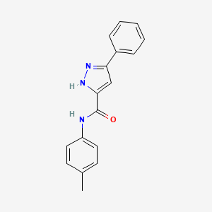 molecular formula C17H15N3O B5846490 N-(4-methylphenyl)-3-phenyl-1H-pyrazole-5-carboxamide 