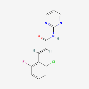 molecular formula C13H9ClFN3O B5846503 3-(2-chloro-6-fluorophenyl)-N-2-pyrimidinylacrylamide 