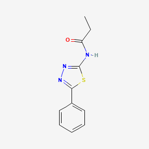 molecular formula C11H11N3OS B5846506 N-(5-phenyl-1,3,4-thiadiazol-2-yl)propanamide CAS No. 342777-39-3