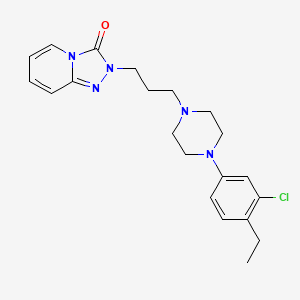 molecular formula C21H26ClN5O B584652 4-Etil trazodona CAS No. 1346599-35-6