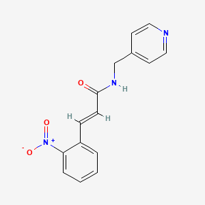 molecular formula C15H13N3O3 B5846531 3-(2-nitrophenyl)-N-(4-pyridinylmethyl)acrylamide 