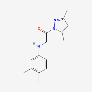 molecular formula C15H19N3O B5846538 (3,4-dimethylphenyl)[2-(3,5-dimethyl-1H-pyrazol-1-yl)-2-oxoethyl]amine 