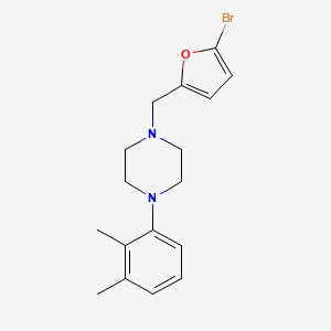 molecular formula C17H21BrN2O B5846551 1-[(5-bromo-2-furyl)methyl]-4-(2,3-dimethylphenyl)piperazine 