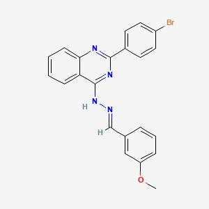 molecular formula C22H17BrN4O B5846571 3-methoxybenzaldehyde [2-(4-bromophenyl)-4-quinazolinyl]hydrazone 