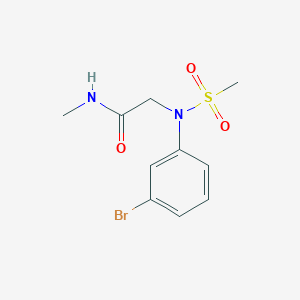 molecular formula C10H13BrN2O3S B5846586 N~2~-(3-bromophenyl)-N~1~-methyl-N~2~-(methylsulfonyl)glycinamide 