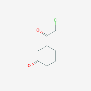 B058466 3-(2-Chloroacetyl)cyclohexan-1-one CAS No. 123364-13-6