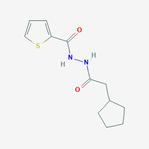 molecular formula C12H16N2O2S B5846601 N'-(2-cyclopentylacetyl)-2-thiophenecarbohydrazide 