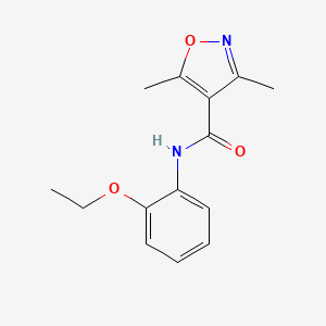molecular formula C14H16N2O3 B5846616 N-(2-ethoxyphenyl)-3,5-dimethyl-4-isoxazolecarboxamide 