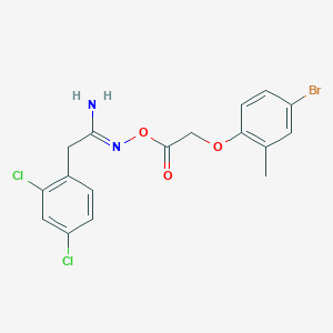 molecular formula C17H15BrCl2N2O3 B5846619 N'-{[(4-bromo-2-methylphenoxy)acetyl]oxy}-2-(2,4-dichlorophenyl)ethanimidamide 