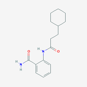 molecular formula C16H22N2O2 B5846635 2-(3-CYCLOHEXYLPROPANAMIDO)BENZAMIDE 