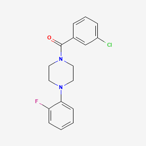 molecular formula C17H16ClFN2O B5846637 1-(3-chlorobenzoyl)-4-(2-fluorophenyl)piperazine 