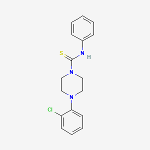 molecular formula C17H18ClN3S B5846647 4-(2-chlorophenyl)-N-phenyl-1-piperazinecarbothioamide 