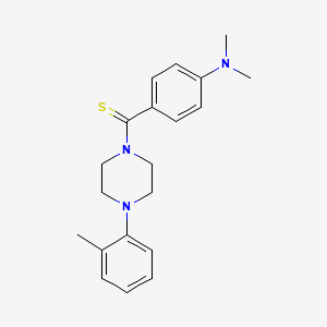 molecular formula C20H25N3S B5846655 N,N-DIMETHYL-4-[4-(2-METHYLPHENYL)PIPERAZINE-1-CARBOTHIOYL]ANILINE 