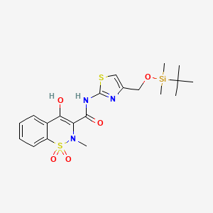 molecular formula C20H27N3O5S2Si B584667 N-[4-[[Tert-butyl(dimethyl)silyl]oxymethyl]-1,3-thiazol-2-yl]-4-hydroxy-2-methyl-1,1-dioxo-1lambda6,2-benzothiazine-3-carboxamide CAS No. 1797982-60-5