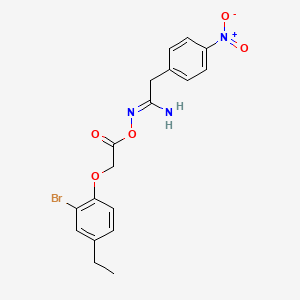 molecular formula C18H18BrN3O5 B5846683 N'-{[(2-bromo-4-ethylphenoxy)acetyl]oxy}-2-(4-nitrophenyl)ethanimidamide 