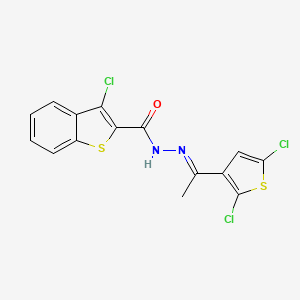molecular formula C15H9Cl3N2OS2 B5846685 3-chloro-N'-[1-(2,5-dichloro-3-thienyl)ethylidene]-1-benzothiophene-2-carbohydrazide 