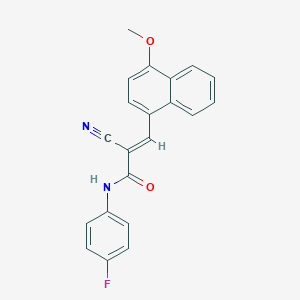 molecular formula C21H15FN2O2 B5846723 2-cyano-N-(4-fluorophenyl)-3-(4-methoxy-1-naphthyl)acrylamide 