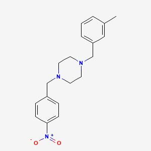 1-(3-methylbenzyl)-4-(4-nitrobenzyl)piperazine