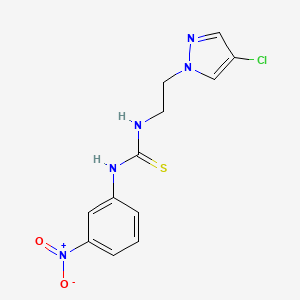 molecular formula C12H12ClN5O2S B5846736 N-[2-(4-chloro-1H-pyrazol-1-yl)ethyl]-N'-(3-nitrophenyl)thiourea 
