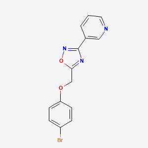 3-{5-[(4-bromophenoxy)methyl]-1,2,4-oxadiazol-3-yl}pyridine