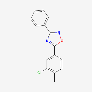 molecular formula C15H11ClN2O B5846747 5-(3-chloro-4-methylphenyl)-3-phenyl-1,2,4-oxadiazole 