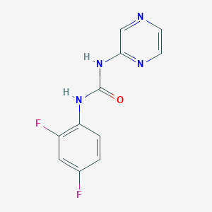 molecular formula C11H8F2N4O B5846763 N-(2,4-difluorophenyl)-N'-2-pyrazinylurea 
