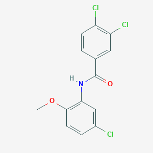 molecular formula C14H10Cl3NO2 B5846781 3,4-dichloro-N-(5-chloro-2-methoxyphenyl)benzamide 