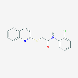 molecular formula C17H13ClN2OS B5846784 N-(2-chlorophenyl)-2-(2-quinolinylthio)acetamide 