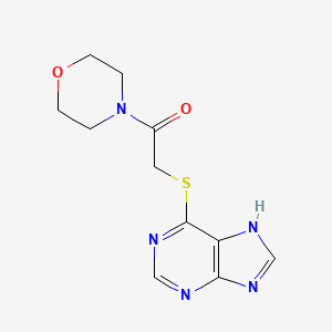 molecular formula C11H13N5O2S B5846799 6-{[2-(4-morpholinyl)-2-oxoethyl]thio}-9H-purine 