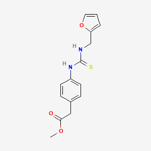 molecular formula C15H16N2O3S B5846807 methyl [4-({[(2-furylmethyl)amino]carbonothioyl}amino)phenyl]acetate 