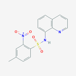 molecular formula C16H13N3O4S B5846818 4-methyl-2-nitro-N-8-quinolinylbenzenesulfonamide 