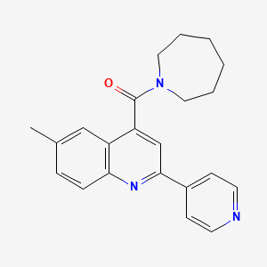 molecular formula C22H23N3O B5846838 4-(1-azepanylcarbonyl)-6-methyl-2-(4-pyridinyl)quinoline 