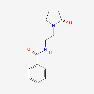 molecular formula C13H16N2O2 B5846850 N-[2-(2-oxo-1-pyrrolidinyl)ethyl]benzamide CAS No. 92884-72-5