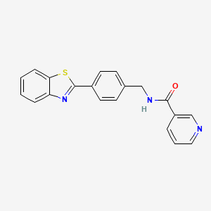 molecular formula C20H15N3OS B5846853 N-[4-(1,3-benzothiazol-2-yl)benzyl]nicotinamide 