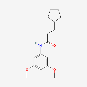 molecular formula C16H23NO3 B5846887 3-cyclopentyl-N-(3,5-dimethoxyphenyl)propanamide 