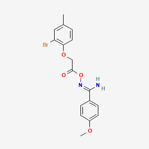 molecular formula C17H17BrN2O4 B5846897 N'-{[(2-bromo-4-methylphenoxy)acetyl]oxy}-4-methoxybenzenecarboximidamide 