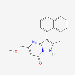 molecular formula C19H17N3O2 B5846902 5-(methoxymethyl)-2-methyl-3-(1-naphthyl)pyrazolo[1,5-a]pyrimidin-7(4H)-one 