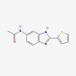 molecular formula C13H11N3OS B5846918 N-[2-(2-thienyl)-1H-benzimidazol-5-yl]acetamide 