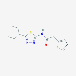molecular formula C13H17N3OS2 B5846925 N-[5-(1-ethylpropyl)-1,3,4-thiadiazol-2-yl]-2-(2-thienyl)acetamide 