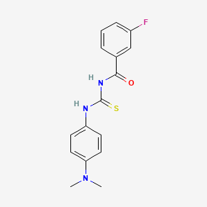 molecular formula C16H16FN3OS B5846932 N-({[4-(dimethylamino)phenyl]amino}carbonothioyl)-3-fluorobenzamide 