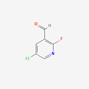 molecular formula C6H3ClFNO B584694 5-氯-2-氟烟醛 CAS No. 882679-90-5