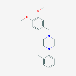 molecular formula C20H26N2O2 B5846940 1-(3,4-dimethoxybenzyl)-4-(2-methylphenyl)piperazine 