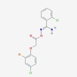 molecular formula C15H11BrCl2N2O3 B5846954 N'-{[(2-bromo-4-chlorophenoxy)acetyl]oxy}-2-chlorobenzenecarboximidamide 